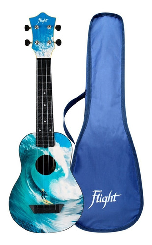 Flight Tus25 Surf Ukulele Soprano Con Funda