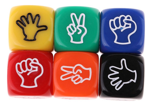 10 Tijeras De De 6 Piezas Dados Dados Multicolores De Seis
