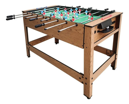 Mesa De Billar Multijuegos 2 En 1 Futbolito Accesorios Works Paño Verde
