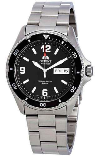 Reloj Orient Para Hombre Faa02001b9 Mako Ii Automático En Color de la correa Plateado