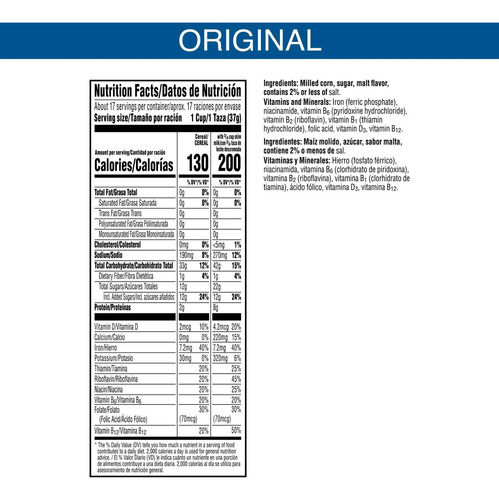 Kellogg's Frosted Flakes Original Cereal Americano