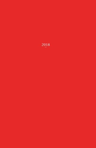 2018  : Agenda 2018 13 97 X 21 59 Cm = A5 Tapa Blanda Rojo -