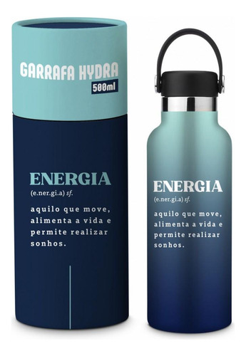 Garrafa Termica Hydra 500ml Academia Corrida Frase - Energia