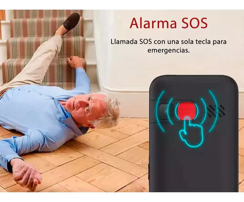 Celular Para Adultos, Boton Sos, F188s Negro