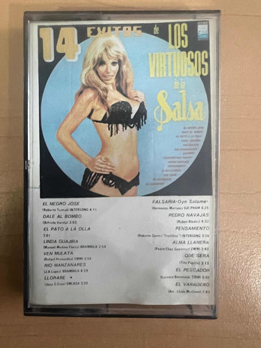 Cassette Los Virtuosos De La Salsa 14 Éxitos Año 1979