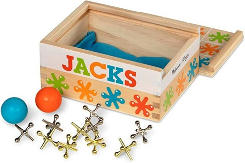 Juego De Melissa & Doug Jacks Con 10 Piezas De Juego Y 2 Bo