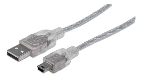 Cable Usb  A  A Mini Usb Macho/macho, Transparente, 1,8m Man