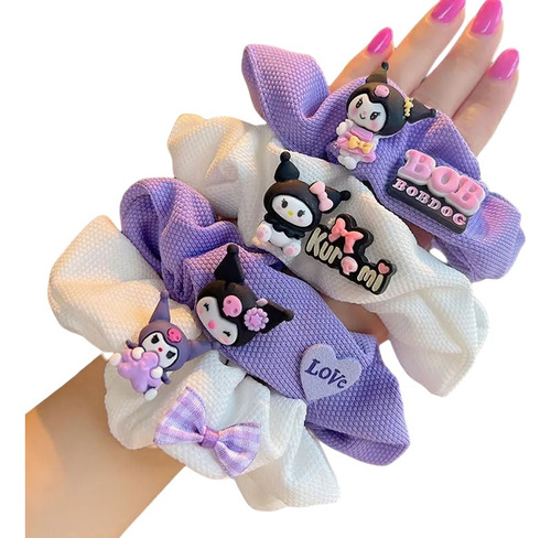 Kuromi 4 Diademas Donas Cabello Ligas Peinado Hello Kitty