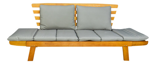 Sofá Cama Convertible Para Exteriores Elegante Bossa Lassi Color Marrón Liso