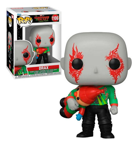 Funko Pop Gotg Holiday Special Drax With Gnome