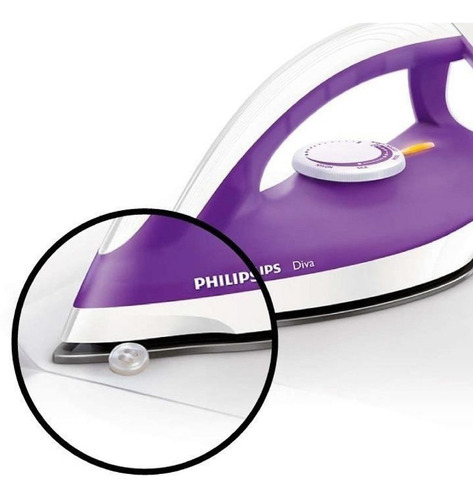 Imagen 2 de 5 de Plancha En Seco Philips Diva 1200 W Gc12230