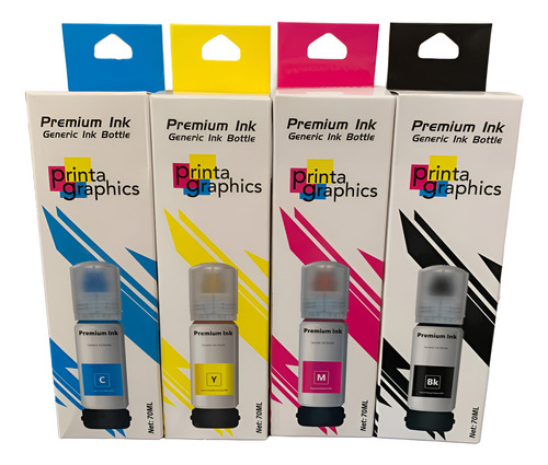 Kit Tinta Compatible Para Eps L4150 L4158 L4160 L4168 T504 Cymk