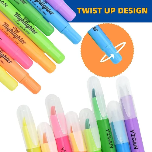 8 Rotuladores De Gel, 8 Colores Ordenados