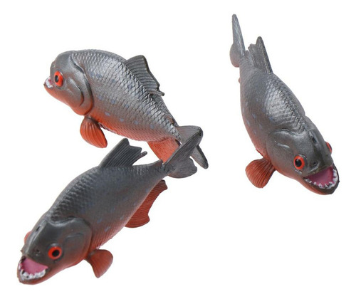 1/4 Unidades De Figuras De Piraña, Figuras De Peces En Minia