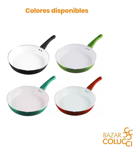 Sartén Cerámica Antiadherente Mango De Silicona 28cm Carol