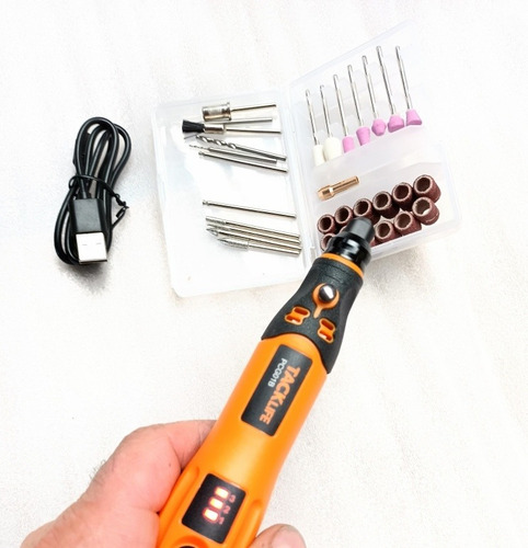 Imagen 2 de 9 de Mini Taladro Inalámbrico Recargable Pedicure Manualidades