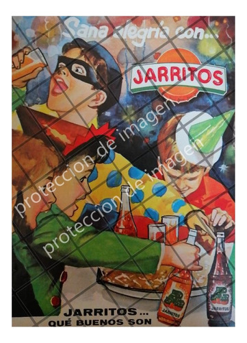 Cartel Antiguo Refrescos Jarritos 1950 /raro