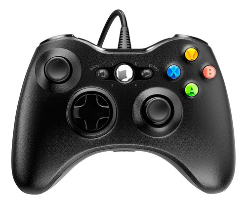 Controle Para Xbox Slim Pc Notebook Controle C/ Fio Joystick Cor Preto