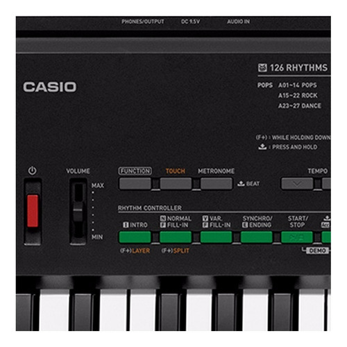 Imagen 3 de 3 de Teclado musical Casio CTK-3400 61 teclas negro