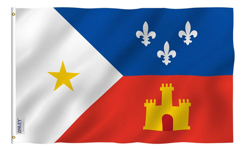 Bandera Acadiana Étnica Anley Fly Breeze De 3 X 5 Pies, Colo