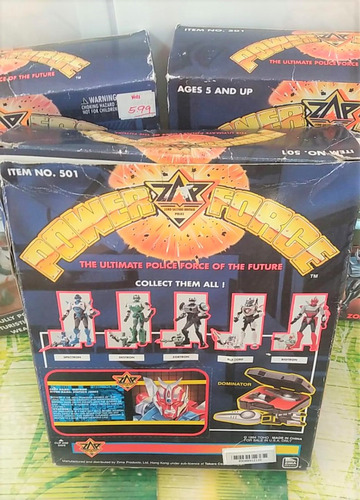 Lote De 5 Figuras Cybercops / Zap Power Force - Takara (Usado)