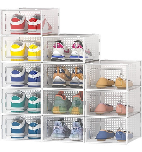 Imagen 1 de 7 de Caja Organizadora De Zapatos Set X4 Unidade Apilables Firmes