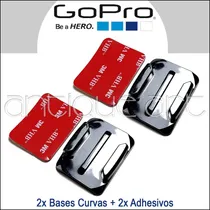 Comprar A64 2x Soportes Bases Curva + Adhesivo 3m Gopro Hero9 8 7 6