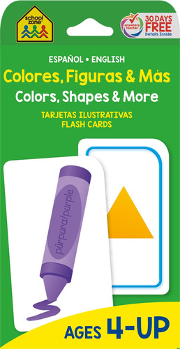 Libro: School Zone: Colores, Formas Y Más Bilingüe En Flas
