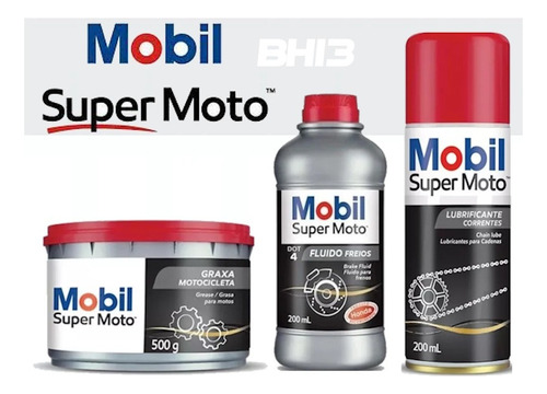 Graxa Verde Mobil + Mobil Chain Lube + Mobil Dot4