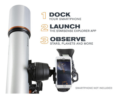 Imagen 6 de 9 de Telescopio Celestron Autoguiado Por Celular Explorer 102 Dx
