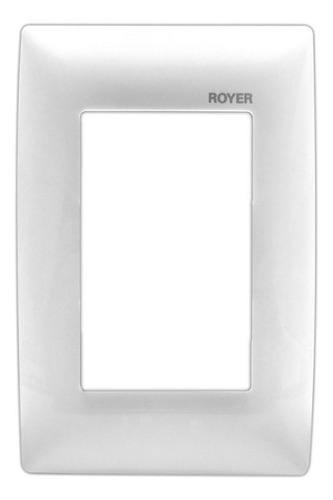 Placa De 3 Módulos Con Soporte Color Blanco Royer 100