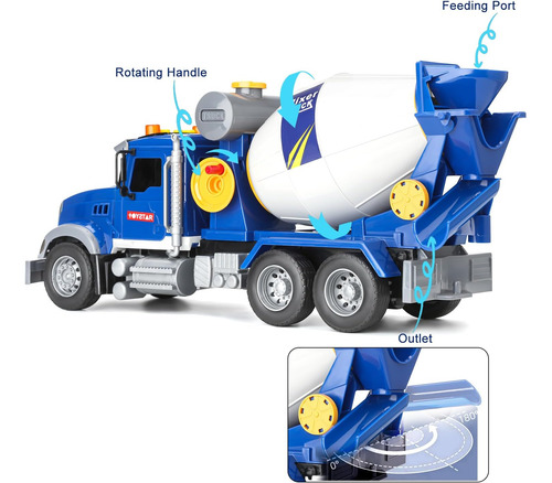 Camión Mezclador De Cemento Para Niños De 4 A 7 Años, Camion