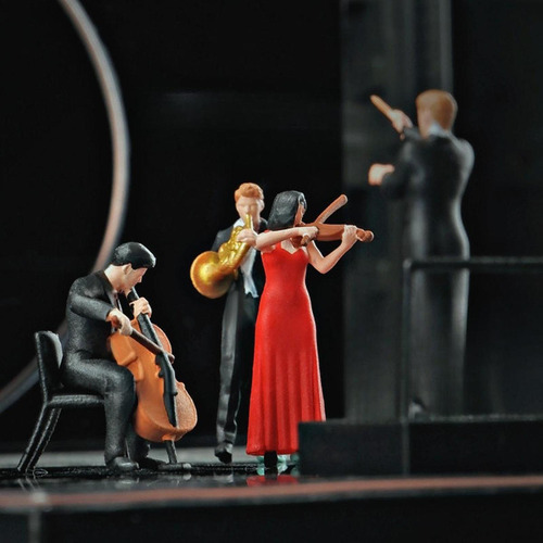 2 Figuras De Músico A Escala 1/64, Mini Figuras De