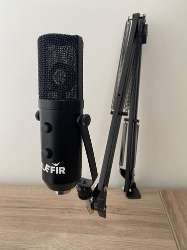 Imagen 2 de 10 de Microfono Condenser Elefir Xlr Con Brazo -echo Nuevo En Caja