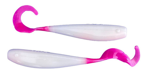 Señuelo Gomas Am Fishing 4 Pulgadas 8 Pack Para Pesca Color Pink Colada