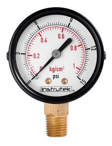 Manómetro Para Compresor Carátula 2, 15 Psi (aire, Gas)