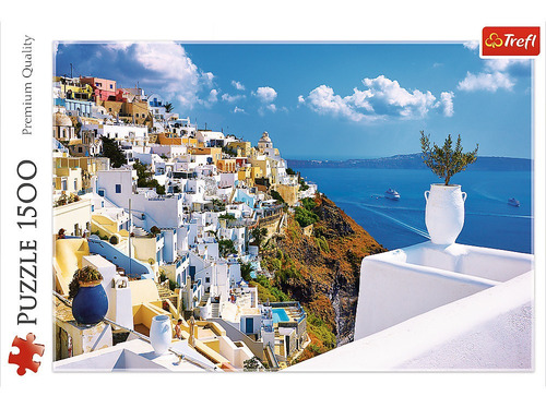 Imagen 2 de 5 de Rompecabezas Puzzle 1500 Piezas Trefl Santorini Grecia 26119