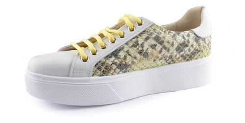 Imagen 4 de 8 de Zapatillas Cuero Con Plataforma Estampadas Mumis - Ferraro