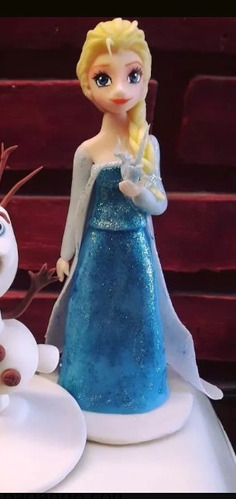 Adorno En Porcelana Fría Elsa Frozen
