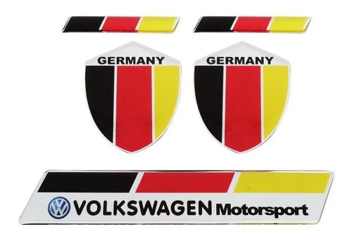 Kit Adesivos Emblema Escudo Placa Coluna Alemanha Resinado