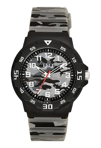 Reloj Qq V02a 009vy Sumergible Camuflado Gris (r123)