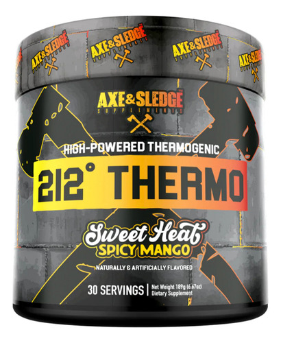 Axe & Sledge 212 Thermo 30 Servicios Quemador De Grasa Sabor Lemon Candy