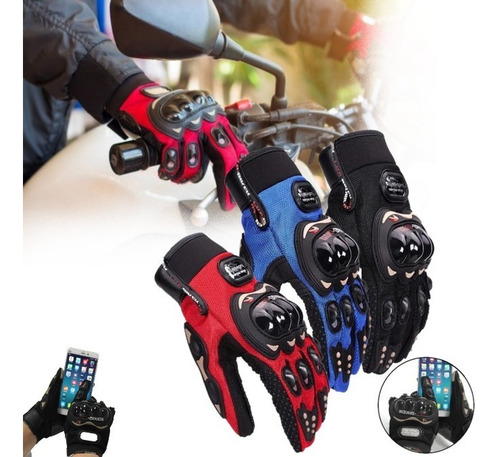 Imagen 2 de 9 de Guantes Universales Para Moto Calidad Profesional Everest.uy