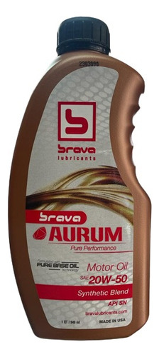 Aceite Brava Aurum 20w50 Semisintetico