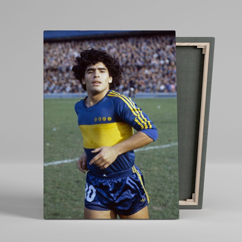 Cuadro Diego Armando Maradona Boca Juniors Canvas 45x30 Cm