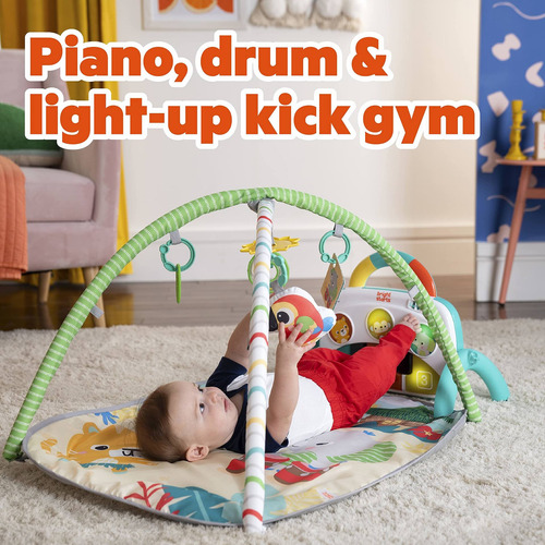 Ranurado 4 En 1 Kicks Piano Gym, Tummy Time Mat Activ...