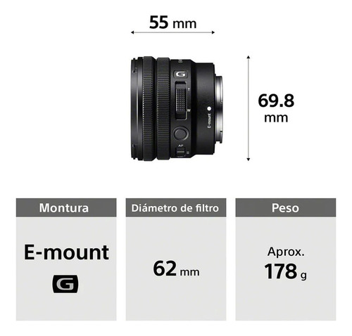 Sony Lente Gtm Gran Angular Zoom 10-20mm F4 Aps-c Sony Tipo E Negro (Usado)