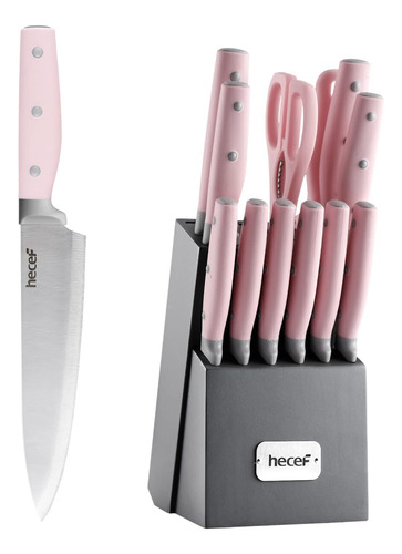 Hecef Juego De 14 Cuchillos De Cocina, Juego De 14 Piezas Co