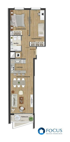 Imagen 2 de 12 de Venta Apartamento 2 Dormitorios Con Terraza Al Frente En Centro