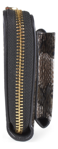 Cartera Cloe Grande Para Mujer Cierre Metálico Doble Funcion Color Negro
